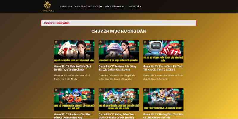 Ảnh: Danh sách khuyến mãi từ các nhà cái được tổng hợp trên Gamebai.cv